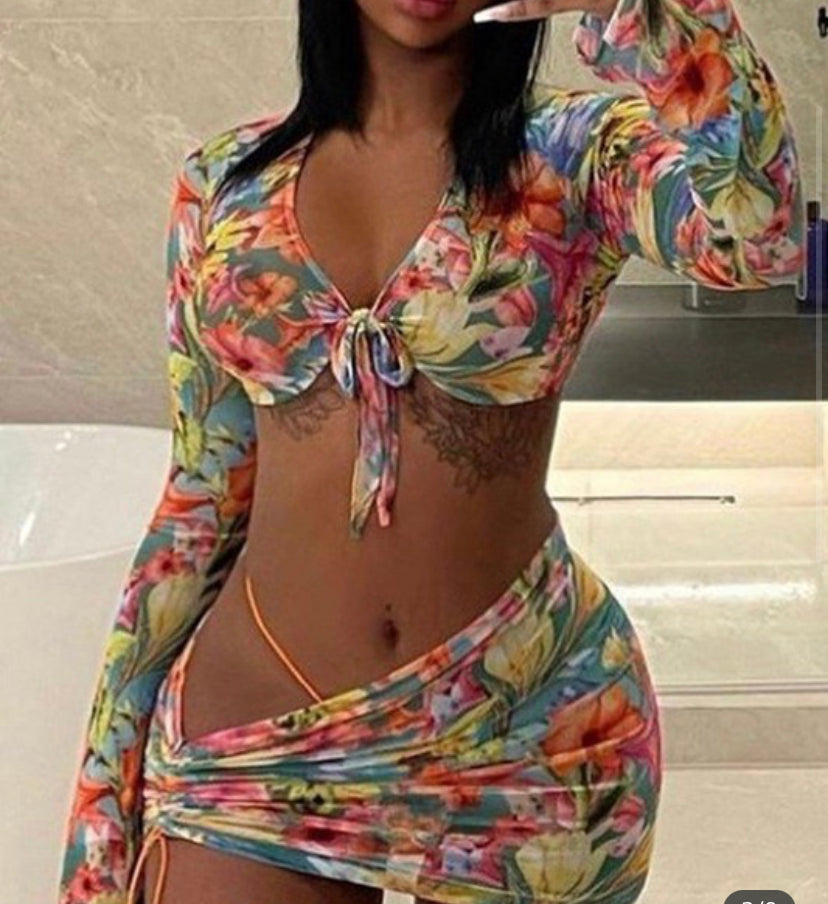 Tropical 3piece Swim set