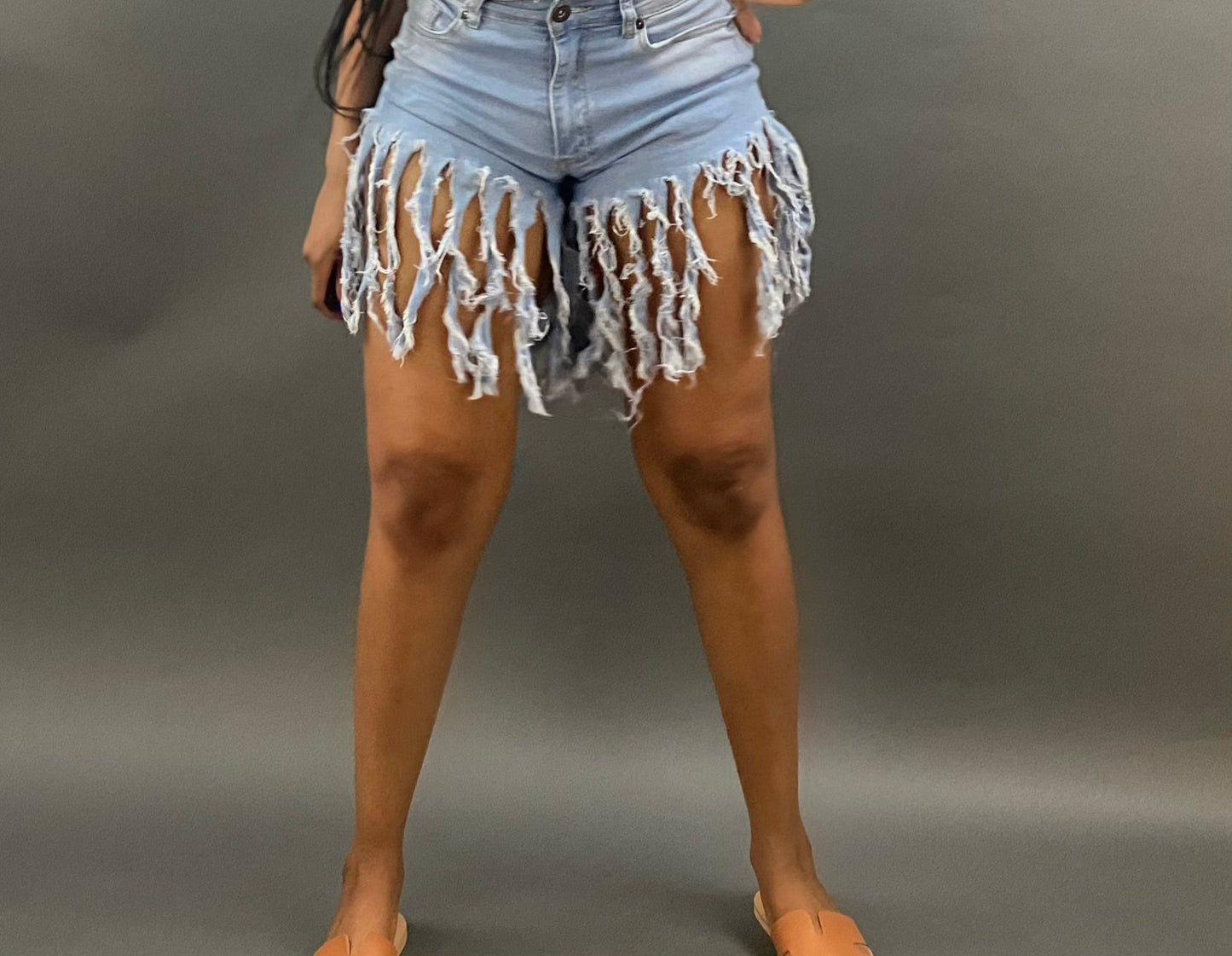 “Miami” Fringed Denim Shorts