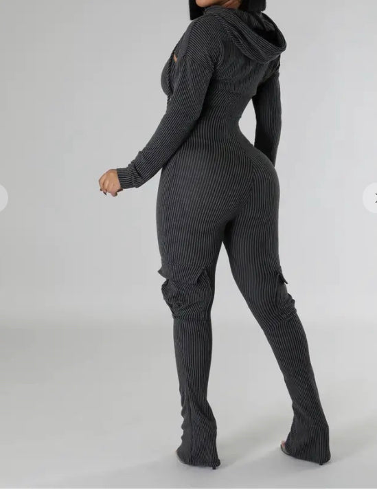 Ribbed Rhythm jumpsuit set