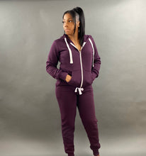 Load image into Gallery viewer, Zip-Up Hooded jogger Set
